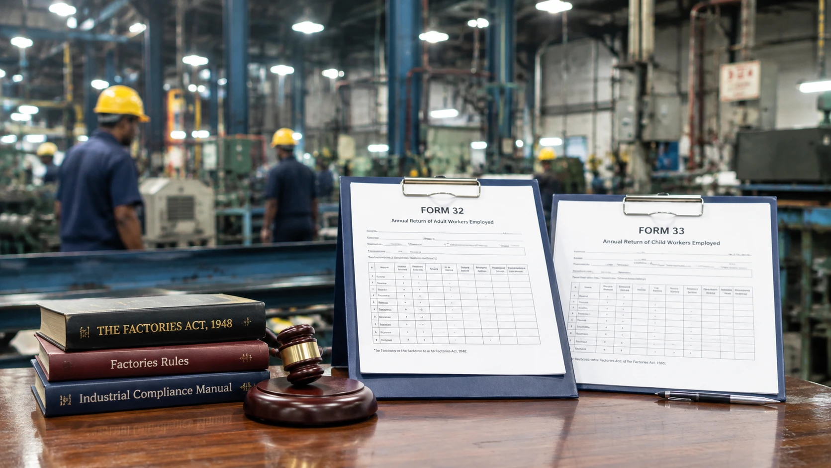 Factories Act 1948 Form 32 and Form 33 requirements