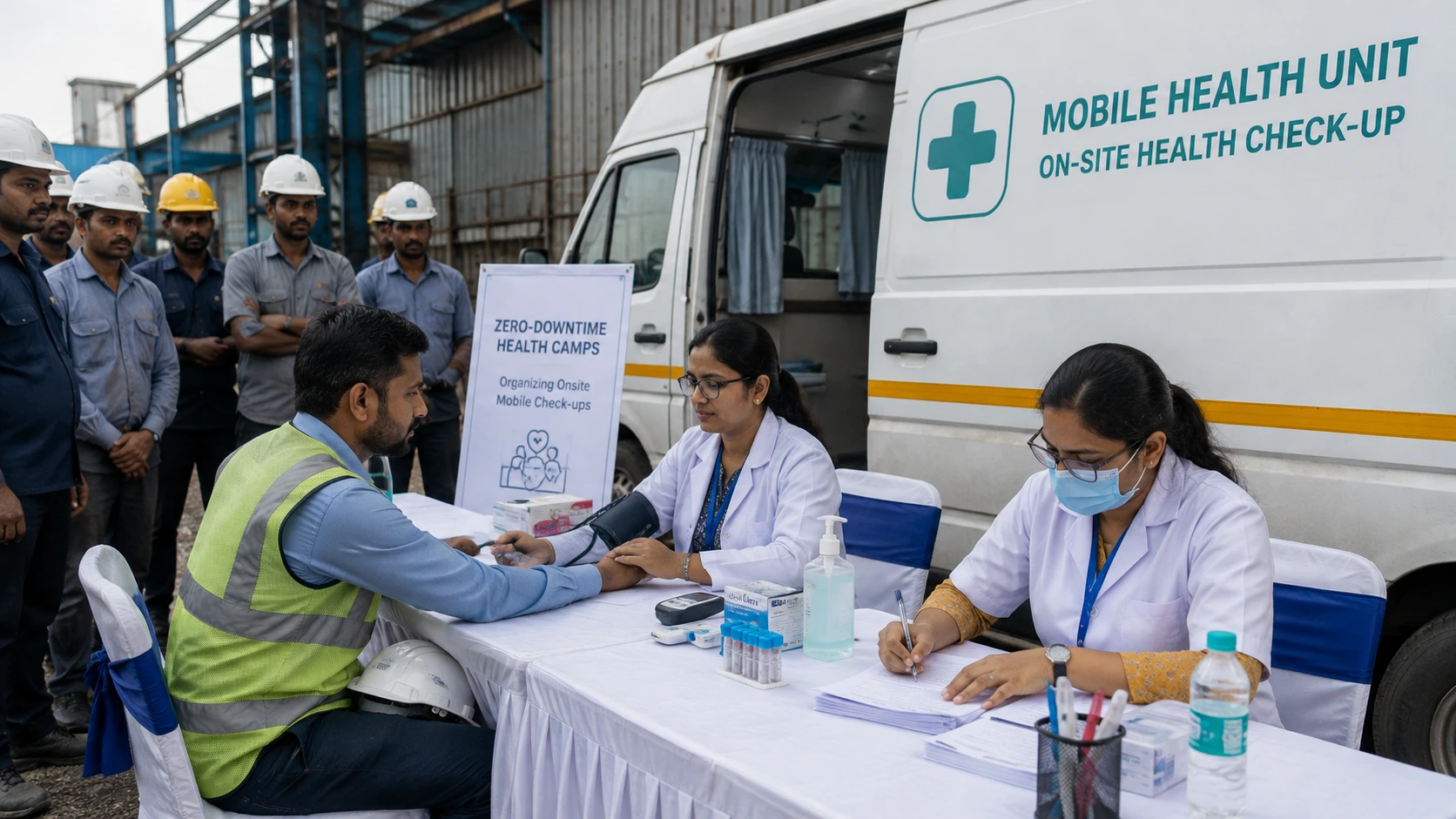 Zero-downtime onsite mobile health camp